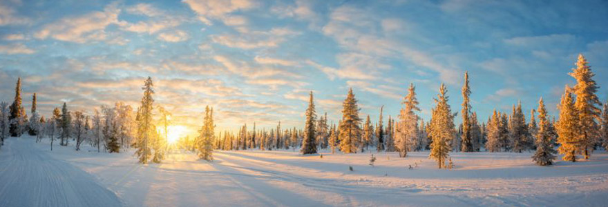 hiver de la Laponie